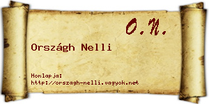 Országh Nelli névjegykártya